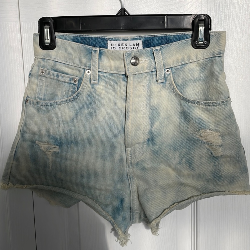 Derek Lam 10 Crosby
Drew High-Rise Classic Denim Shorts in Cloudy Beach